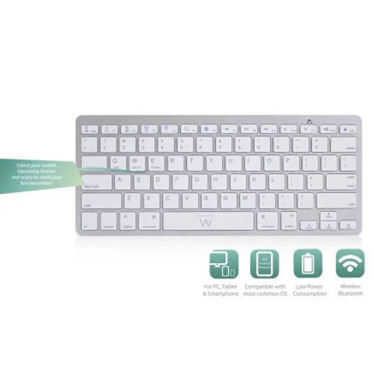 Teclado Ewent EW3161 Para iOS Android Blanco