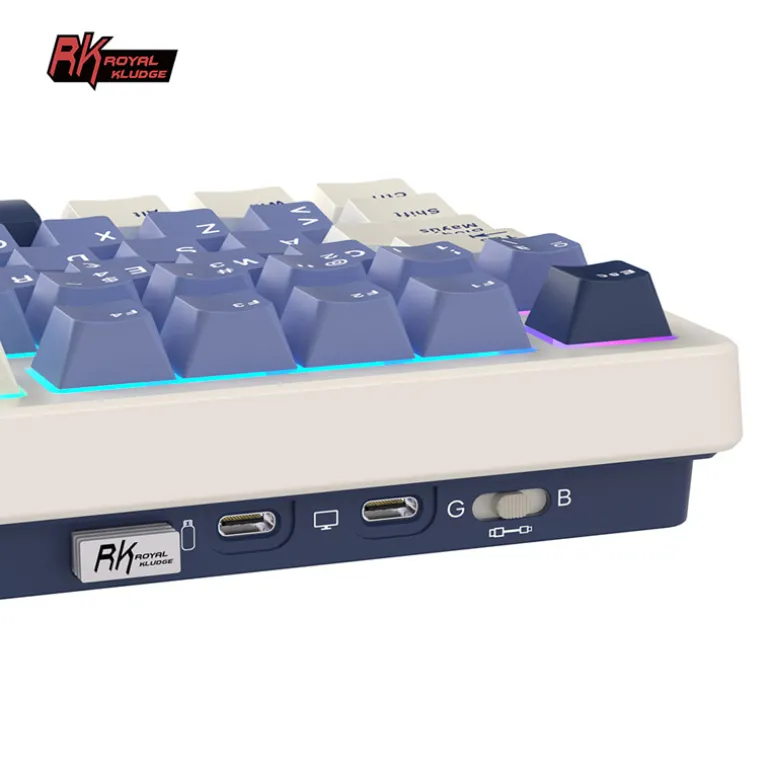 Teclado Gaming Royal Kludge RKS85 ISO-ES RGB Hot-Swappable Switch Cloud Wireless Horizon Blue