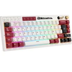 Teclado Gaming Royal Kludge RKM65 ISO-ES RGB Hot-Swappable Switch Cream Wireless Famicom