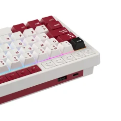 Teclado Gaming Royal Kludge RKM65 ISO-ES RGB Hot-Swappable Switch Cream Wireless Famicom