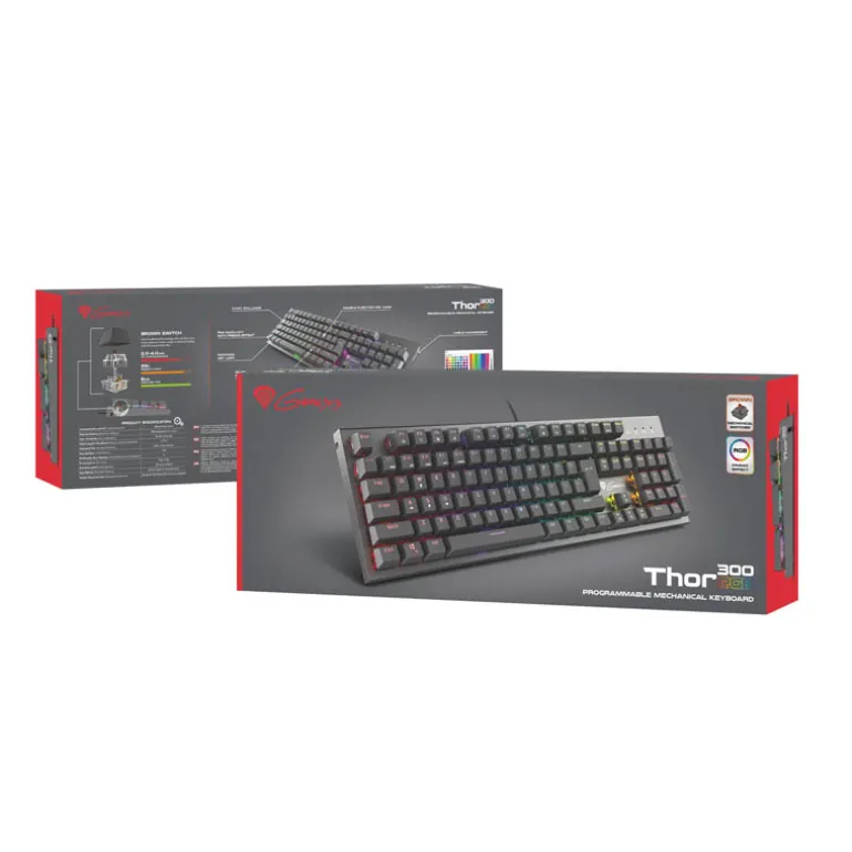 Teclado Genesis Thor 300 Brown Switch