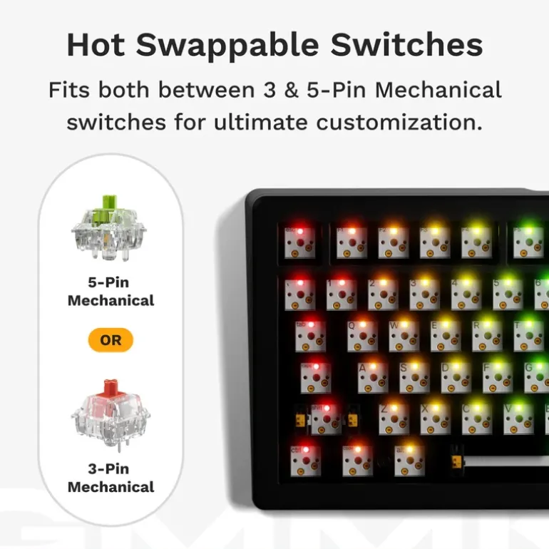 Teclado Glorious GMMK 3 Pro 75 % Custom Gaming ANSI