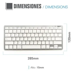 Teclado iggual Bluetooth Slim TKL-BT Plata