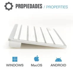 Teclado iggual Bluetooth Slim TKL-BT Plata