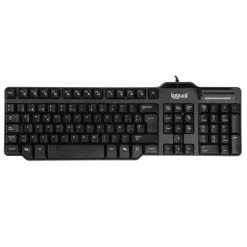 Teclado iggual CK-ID-DNI SMART Lector DNI Negro