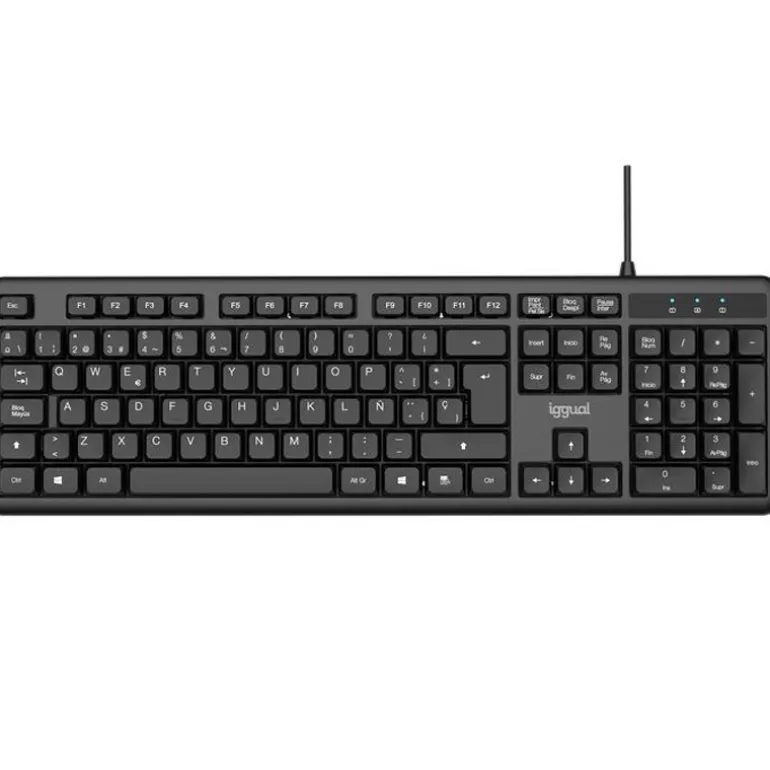 Teclado iggual CK-OFFICE-105T USB Estándar Negro