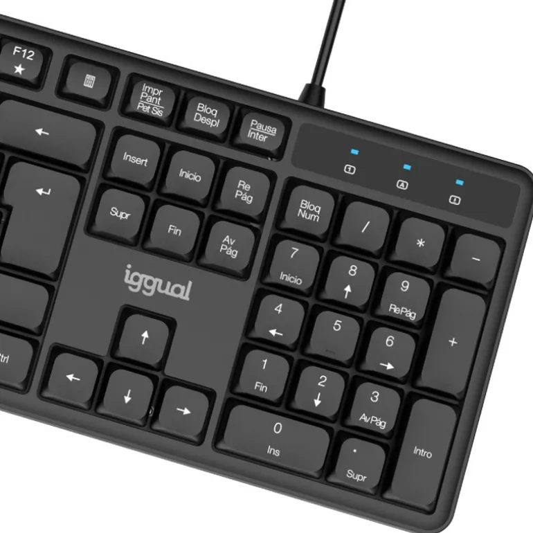 Teclado iggual CK-SILENT-105T USB Estándar Negro