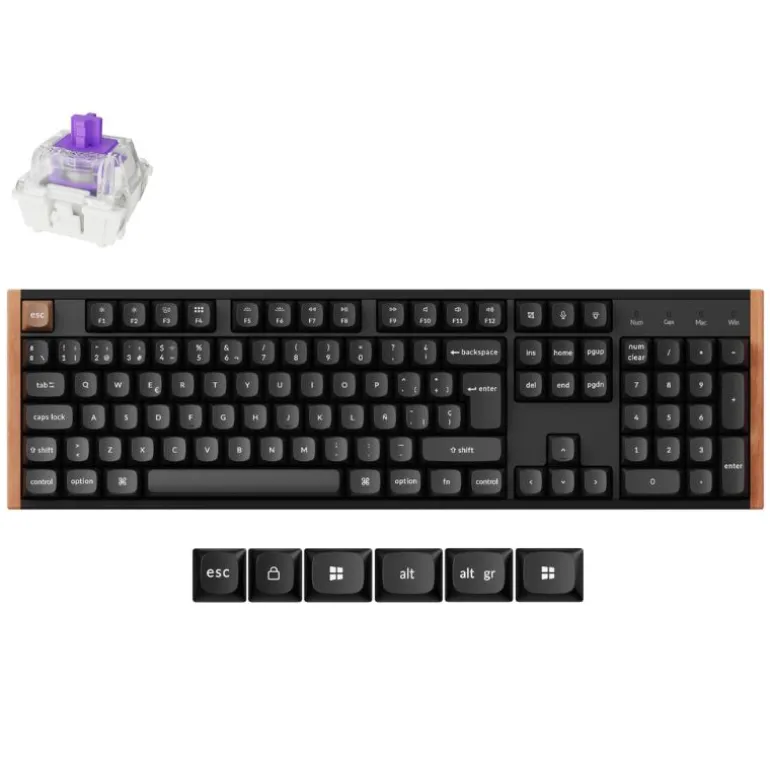 Teclado Keychron K10 HE Swappable Backlight Aluminum Nebula Switch Negro