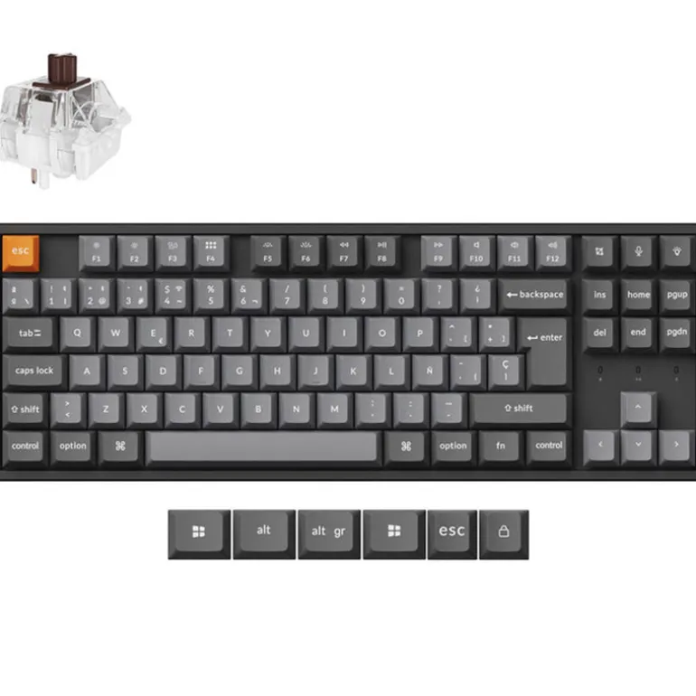 Teclado Keychron K8 Max ISO-ES RGB Hot-Swappable Switch Brown Backlight Aluminum