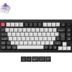 Teclado Keychron Q1 HE ISO-ES RGB He-Swappable Switch Gateron Nebula Versión Knob