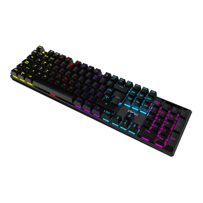 Teclado Krom Kasic Gaming Rainbow RGB Red Switch Negro
