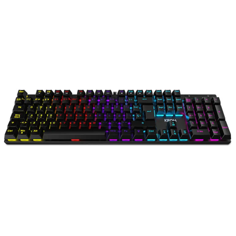 Teclado Krom Kasic Gaming Rainbow RGB Red Switch Negro