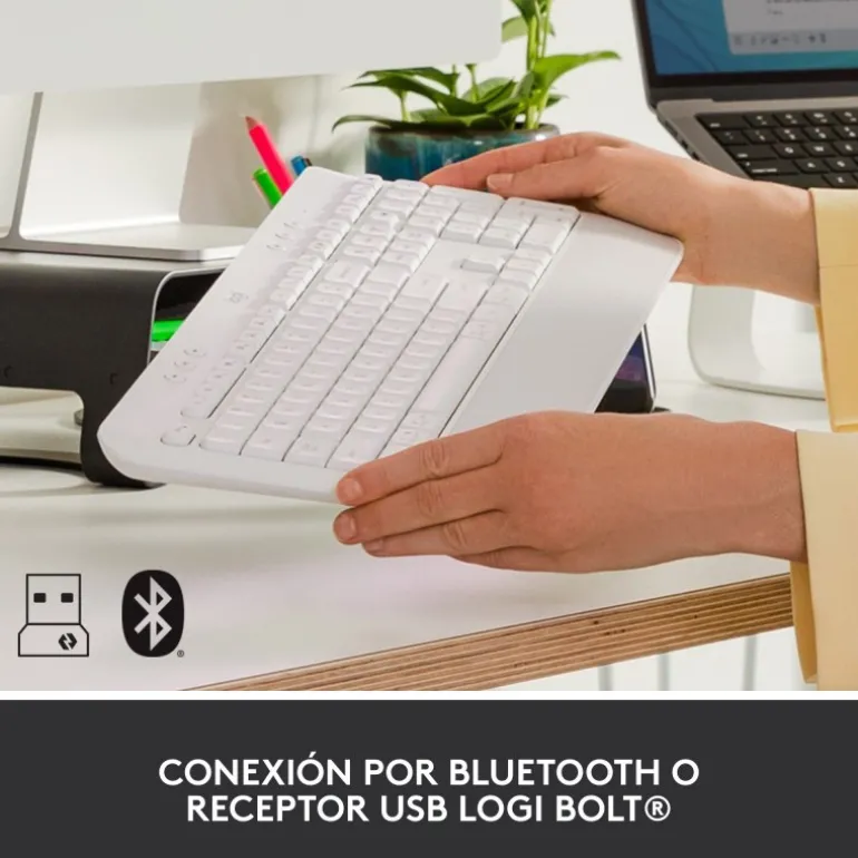 Teclado Logitech Signature K650 USB Bluetooth Blanco