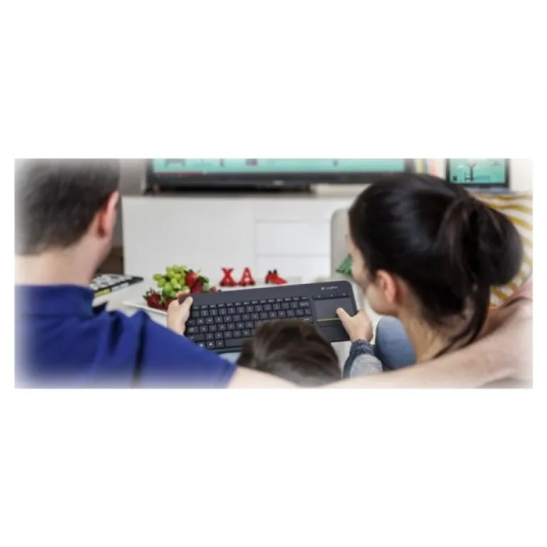 Teclado Logitech Wireless Touch Keyboard K400 Plus Negro