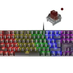 Teclado Mars Gaming MK80 FRGB Switch Brown Negro