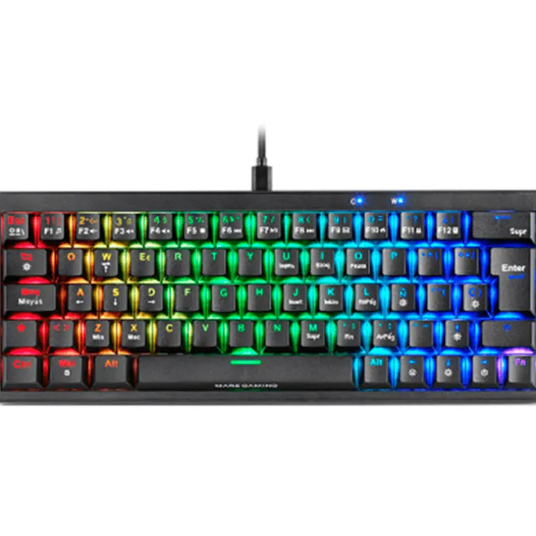 Teclado Mars Gaming MKMINIPRO ISO-ES RGB Hot-Swappable SKN Brown Switch Negro