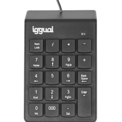 Teclado Numérico iggual CK-NUM-19T USB Negro