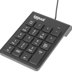 Teclado Numérico iggual CK-NUM-19T USB Negro