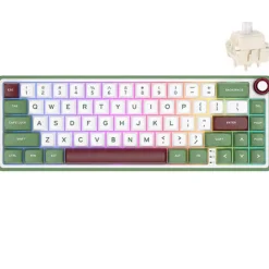 Teclado para Mac y Windows Royal Kludge RKR65 ISO-ES RGB Hot-Swappable Switch Chartreuse Greensand