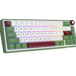 Teclado para Mac y Windows Royal Kludge RKR65 ISO-ES RGB Hot-Swappable Switch Chartreuse Greensand