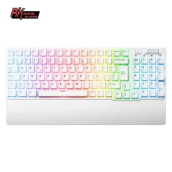 Teclado para Mac y Windows Royal Kludge RK96 ISO-ES Hot-Swappable Switch Brown Wireless Blanco