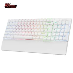 Teclado para Mac y Windows Royal Kludge RK96 ISO-ES Hot-Swappable Switch Brown Wireless Blanco