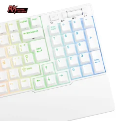 Teclado para Mac y Windows Royal Kludge RK96 ISO-ES Hot-Swappable Switch Brown Wireless Blanco
