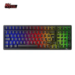 Teclado para Mac y Windows Royal Kludge RK98 ISO-ES Hot-Swappable Switch Brown Wireless Negro