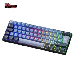 Teclado para Mac y Windows Royal Kludge RK61 Plus ISO-ES Hot-Swappable Switch Skycyan Wireless Indigo