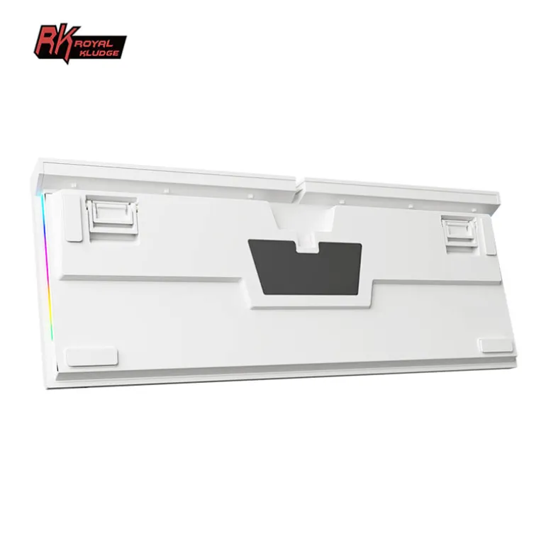 Teclado para Mac y Windows Royal Kludge RKR87 ISO-ES Hot-Swappable Switch Red Blanco