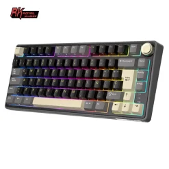 Teclado para Mac y Windows Royal Kludge R75 ISO-ES RGB Hot-Swappable Switch Silver Phantom