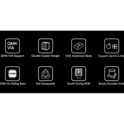 Teclado para Mac y Windows Keychron Q10 ISO-ES RGB Hot-Swappable Switch Gateron Mechanical G Pro Brown