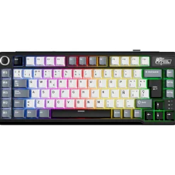 Teclado para Mac y Windows Royal Kludge RKL75 ISO-ES RGB Hot-Swappable Switch Cream Wireless Knight Black