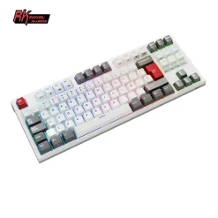 Teclado para Mac y Windows Royal Kludge RKR87 ISO-ES Hot-Swappable Switch Brown Blanco