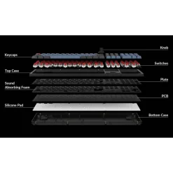 Teclado para Mac y Windows Keychron V6 ISO-ES RGB Hot-Swappable Switch  K Pro Red