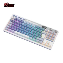 Teclado para Mac y Windows Royal Kludge RKM87 ISO-ES RGB Hot-Swappable Switch Blue Wireless Ocean Blue