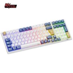 Teclado para Mac y Windows Royal Kludge RK98 ISO-ES Hot-Swappable Switch Red Wireless Klein Blue