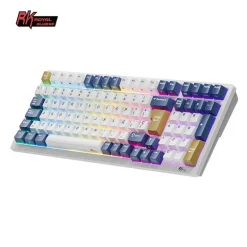 Teclado para Mac y Windows Royal Kludge RK98 ISO-ES Hot-Swappable Switch Red Wireless Klein Blue