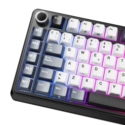 Teclado para Mac y Windows Royal Kludge RKL75 ISO-ES RGB Hot-Swappable Switch Beige Wireless Knight Black