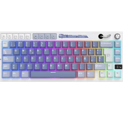 Teclado para Mac y Windows Royal Kludge RKM65 ISO-ES RGB Hot-Swappable Switch Cream Wireless Ocean Blue