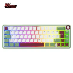 Teclado para Mac y Windows Royal Kludge RKR65 ISO-ES Hot-Swappable Switch Chartreuse Green Sand