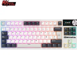 Teclado para Mac y Windows Royal Kludge RKS85 ISO-ES RGB Hot-Swappable Switch Beige Wireless White Night