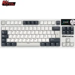 Teclado para Mac y Windows Royal Kludge RKS85 ISO-ES RGB Hot-Swappable Switch Beige Wireless White Night