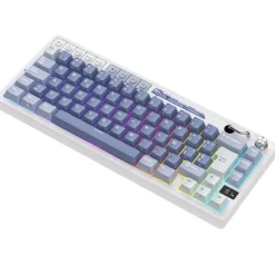 Teclado para Mac y Windows Royal Kludge RKM65 ISO-ES RGB Hot-Swappable Switch Beige Wireless Ocean Blue