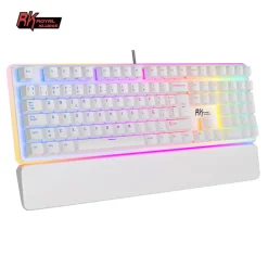 Teclado para Mac y Windows Royal Kludge RK918 ISO-ES RGB Switch Brown Blanco