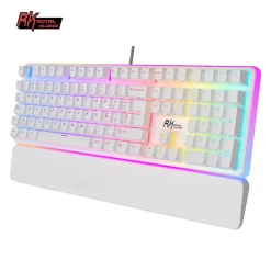 Teclado para Mac y Windows Royal Kludge RK918 ISO-ES RGB Switch Brown Blanco