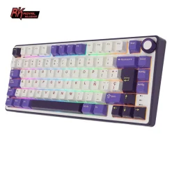 Teclado para Mac y Windows Royal Kludge RKR75 ISO-ES Hot-Swappable Switch Silver Speed Blackberry
