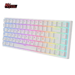 Teclado para Mac y Windows Royal Kludge RK84 ISO-ES Hot-Swappable Switch Brown Wireless Blanco