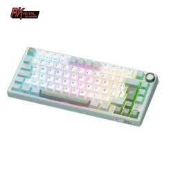 Teclado para Mac y Windows Royal Kludge RKR75 ISO-ES Hot-Swappable Switch Silver Speed Skycyan
