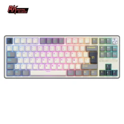 Teclado para Mac y Windows Royal Kludge R87Pro ISO-ES RGB Hot-Swappable Switch Brown Half Grey